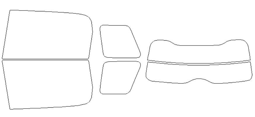 シルフィード カーフィルム カット済み ミニ 適合 ミニワンクロスオーバー（R60）ZA16　H23，1 〜 断熱スモーク 車 スモークフィルム
