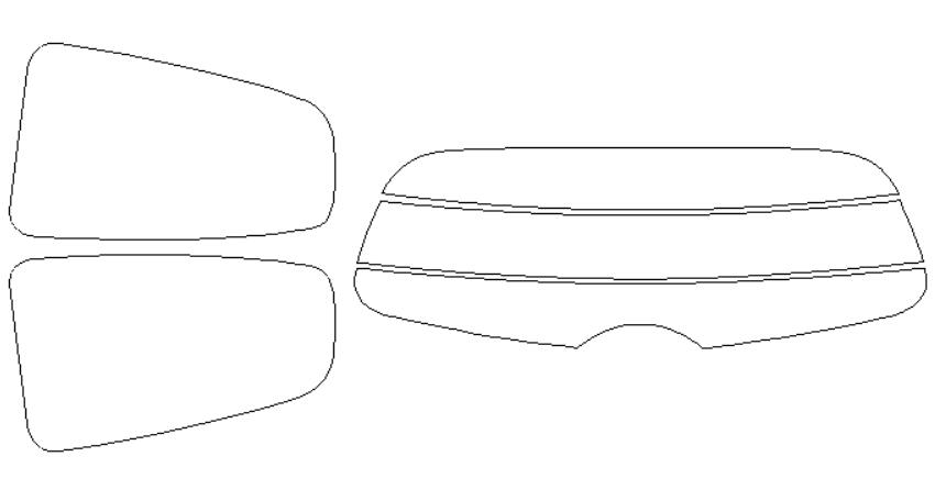 ウインコス カーフィルム カット済み ルノー 適合 トゥインゴ　ND4F　H20，11〜 断熱スモーク 車 スモークフィルム