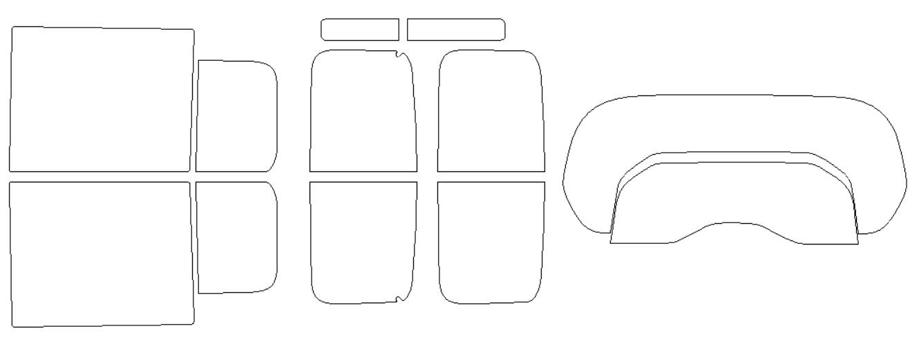 ローバー 適合 ディフェンダー110　LE72XAA　R2，9～ カット済み 色褪せしづらい カーフィルム 車 スモークフィルム UVカット 断熱 遮熱 DIY対応