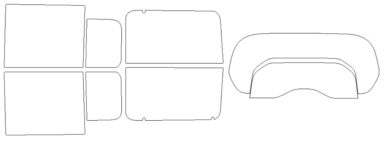 ローバー 適合 ディフェンダー130　LE72WAB　R4，6～ カット済み 色褪せしづらい カーフィルム 車 スモークフィルム UVカット 断熱 遮熱 DIY対応