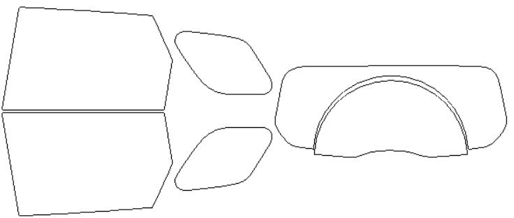 ウインコス カーフィルム カット済み ローバー 適合 ランドローバー　ディスカバリー　スポーツ　LC2A　H26，10〜 断熱スモーク 車 スモークフィルム