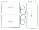 カーフィルム カット済み シルフィード 断熱スモーク ダイハツ ムーヴ キャンバス 【LA800S/LA810S型】 年式 H28.6-H29.8 W7は、熱線端子3個専用です。 車検対応 業務用 スモークフィルム ウインドウ フィルム