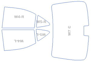 色褪せしづらいカーフィルム レクサス HS 【ANF10型】 年式 H21.7-H24.12 カット済み UVカット 紫外線 99％カット スモークフィルム 車フィルム 車ガラスフィルム ウィンドウフィルム