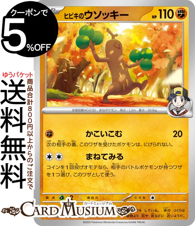 ポケモンカードゲーム ヒビキのウソッキー C sv9a 強化拡張パック 熱風のアリーナ (041/063) スカーレット&バイオレット Pokemon | ポケモンカード ポケカ ポケットモンスター 闘 たねポケモン