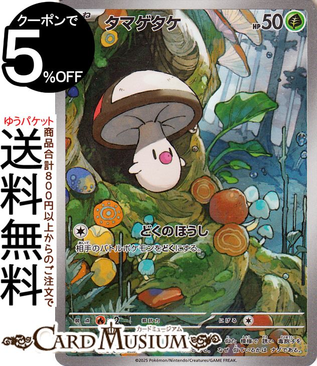 ポケモンカードゲーム タマゲタケ AR sv11B 拡張パック ブラックボルト (095/086) スカーレット&バイオレット Pokemon | ポケモンカード ポケカ ポケットモンスター 草 たねポケモン