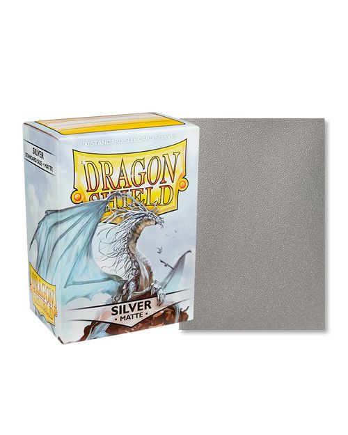 ドラゴンシールド マット スタンダードサイズ シルバー 100枚入り カード スリーブ Dragon Shield Matte Sleeves Standard Size Silver