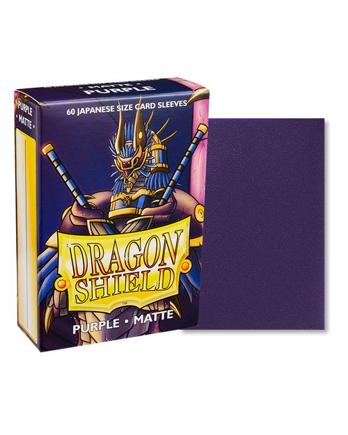 ドラゴンシールド マット ジャパニーズサイズ パープル 60枚入り カード スリーブ Dragon Shield Matte Sleeves Japanese Size Purple