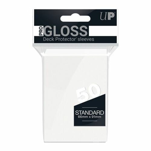 ウルトラプロ ソリッドデッキプロテクター 通常サイズ ホワイト50枚入り カード スリーブ UltraPro Gloss Standard Deck Protector Sleeves White