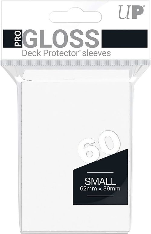 ウルトラプロ ソリッドデッキプロテクター 小型サイズ ホワイト 60枚入り カード スリーブ UltraPro Gloss Small Deck Protector Sleeves White