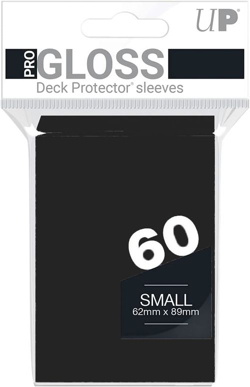 ウルトラプロ ソリッドデッキプロテクター 小型サイズ ブラック 60枚入り カード スリーブ UltraPro Gloss Small Deck Protector Sleeves Black