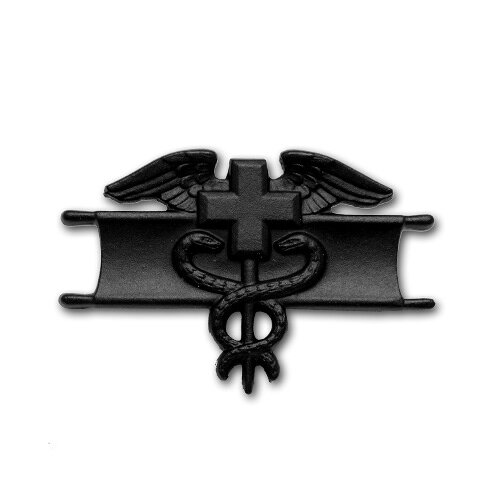 アメリカ陸軍 技能章 野戦医療章【ブラックメタル】