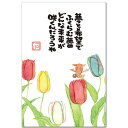まえだたかゆき・メッセージ入りポストカード「チューリップ・夢と希望で」