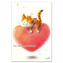 笑顔を届けるイラストレーション・猫作家Megポストカード「Heart Collection」