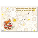 ポストカード「crystal snow」笑顔を届けるイラストレーション・猫作家Meg