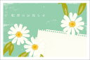 引越はがきポストカード 4枚入(郵便はがき)マーガレット/緑 72060
