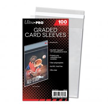 ウルトラプロ (Ultra Pro) グレーディングホルダー用バッグ シール付クリアパック 100枚入り 81307 Graded Card Sleeves Resealable