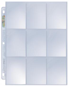 ウルトラプロ (Ultra Pro) 9ポケット シート 3穴 (両面仕様 25枚入り) 83674 18-Pocket Silver Series Page for Standard Size Cards