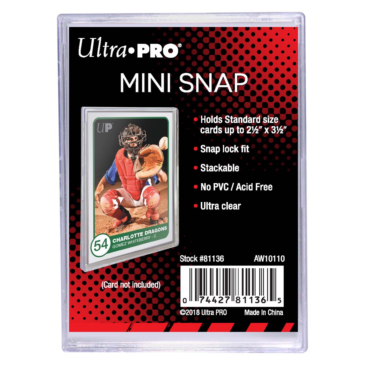 Rakuten - ウルトラプロ (Ultra Pro) ミニスナップ カードホルダー #81136 | Mini Snap Card Holder