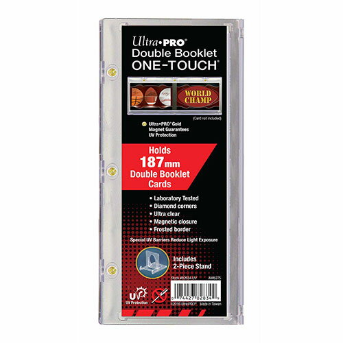 ウルトラプロ(UltraPro) 187mm ブックレットカード用UVワンタッチマグネットホルダー(長さ187mm 厚さ155PT 5mm厚)（可動式スタンド付属）( 82834)