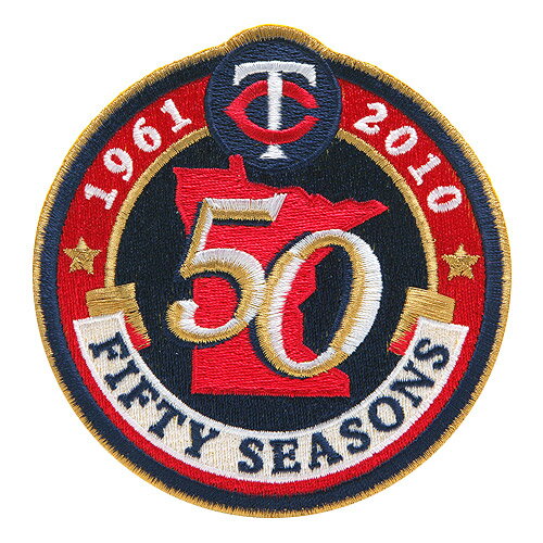 【ミネソタ ツインズ】 50周年記念ロゴパッチ (Minnesota Twins) (MLB) (メジャーリーグベースボール)