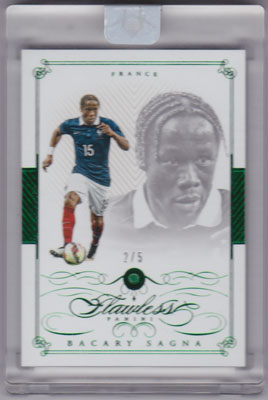 バカリ・サニャ 2016 Panini Flawless Base Gems Emerald 2/5 Bacary Sagna