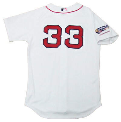 【ジェイソンバリテック】(JasonVaritek)Majesticオーセンティックジャージ2007ワールドシリーズパッチ付ボストン・レッドソックス#33/ホーム【送料無料】