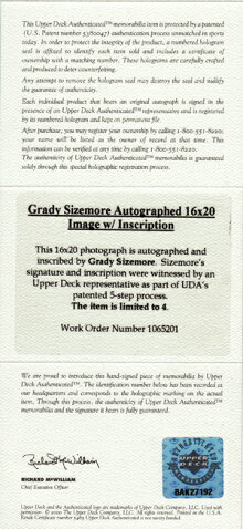 2/1入荷★【グレイディサイズモア】直筆サイン16x20フォト4Straight20/204枚限定!(GradySizemore)(メジャーリーグベースボール)(MLB)