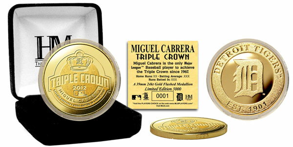 The Highland Mint (ハイランドミント) ミゲル・カブレラ デトロイト・タイガース 打撃三冠王記念ゴールドコイン (Miguel Cabrera 2012 AL Triple Crown Gold Coin)