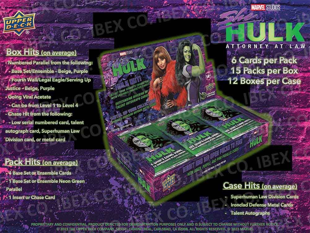 MCU�ƥ�ӥɥ�ޥ��꡼�� �إ������ϥ륯���������ȡ��ˡ��� / 2024 Upper Deck Marvel Studios She-Hulk Trading Cards Box 5/23ȯ�䡪