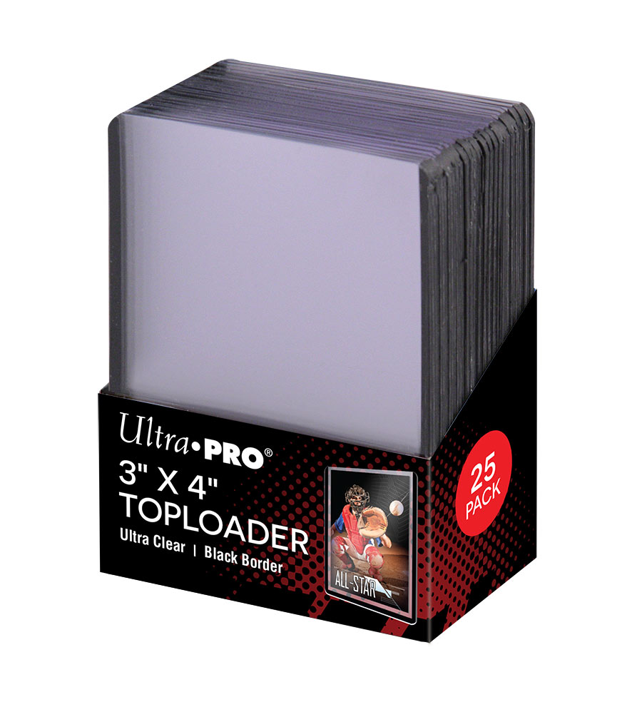 【ウルトラプロ UltraPro 収集用品】トップローダー (ブラック) 25枚入りパック 81158 3 X 4 Black Border Toploader