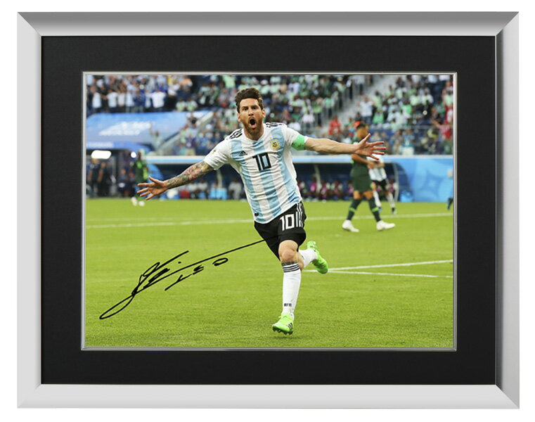 Argentina ワールドカップ お元 リオネル Fifa World ナイジェリア Cup Goal Fifa Lionel アルゼンチン表 18 通販 Messi ゴール 額装 Vs Nigeria Signed 18 メッシ Photo Official 直筆サインフォト Vs 1 30入荷 Gordonterrace Ca