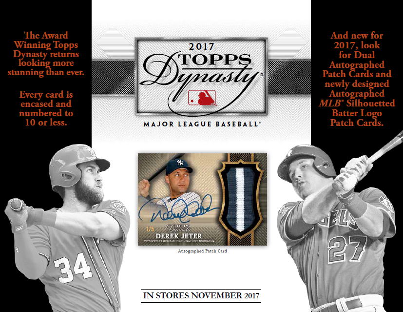 （予約）MLB 2017 Topps Dynasty Baseball ボックス（Box）送料無料　 11/22入荷予定！