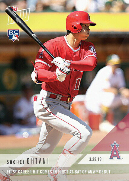 大谷翔平 1st Career Hit Comes in 1st At-bat of MLB Debut - Shohei Ohtani MLB TOPPS NOW&#174; Card #5 MLB初ヒット カード