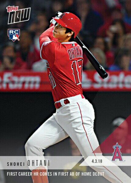 大谷翔平 1st Career HR Comes In 1st AB of Home Debut - Shohei Ohtani MLB TOPPS NOW&#174; Card #32 MLB初ホームランカード
