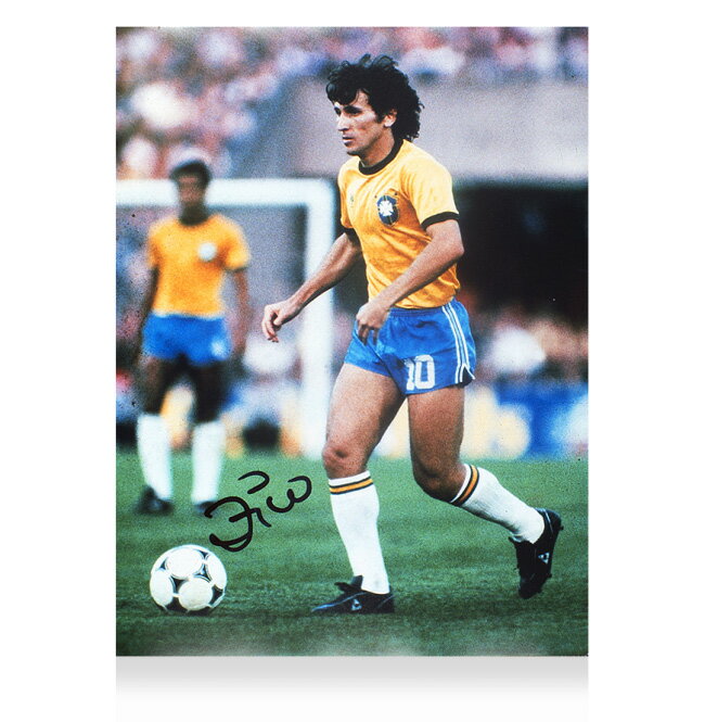 ジーコ 直筆サイン入りフォト ブラジル代表 1982ワールドカップ （Zico Signed Brazil Photo: 1982 FIFA World Cup）
