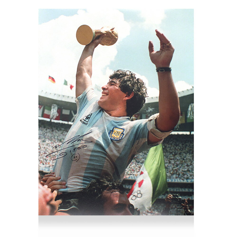 ディエゴ・マラドーナ 直筆サイン入りフォト 1986 FIFA ワールドカップ ウィナー Diego Maradona Signed Argentina Photo: 1986 FIFA World Cup Winner 10/21入荷！