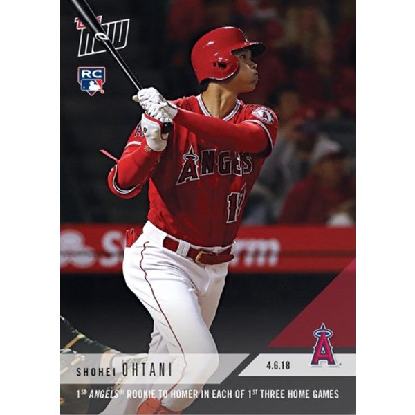 大谷翔平 1st Angels rookie to homer in each of 1st 3 home games - Shohei Ohtani MLB TOPPS NOW&#174; Card #42 3試合連続ホームラン カード