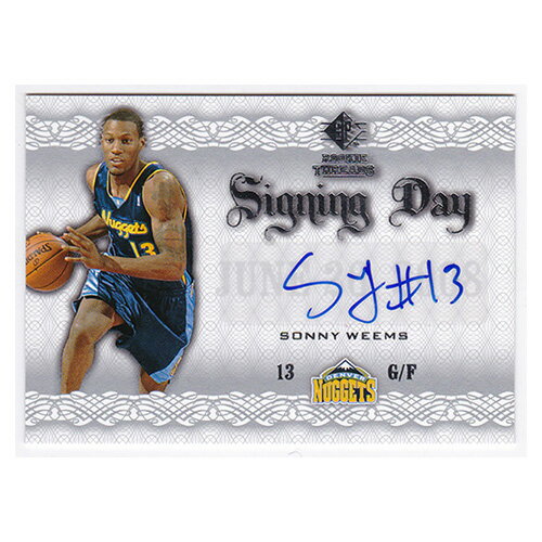 ソニー・ウィームス NBA 2008-09 SP Rookie Threads Signing Day SD-SW Sonny Weems