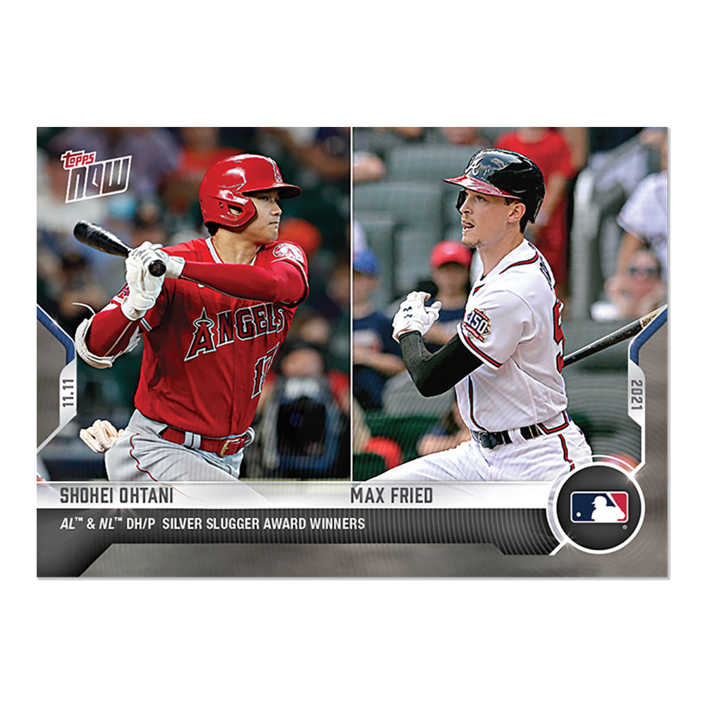 大谷翔平&マックス・フリード #os-34 シルバースラッガー賞受賞記念カード　AL&NL DH/P Silver Slugger Award Winners Shohei Ohtani & Max Fried- 2021 MLB Topps Now Card