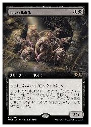 【MTG】(JPN)(FOIL)(拡張アート) もつれる群体(WOE) 黒◇レア