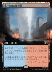 【MTG】(JPN)(拡張アート) 焼け焦げた間欠泉(MSC) 地◇レア