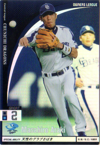 BANDAI オーナーズリーグ (中日ドラゴンズ) 荒木雅博 (1)