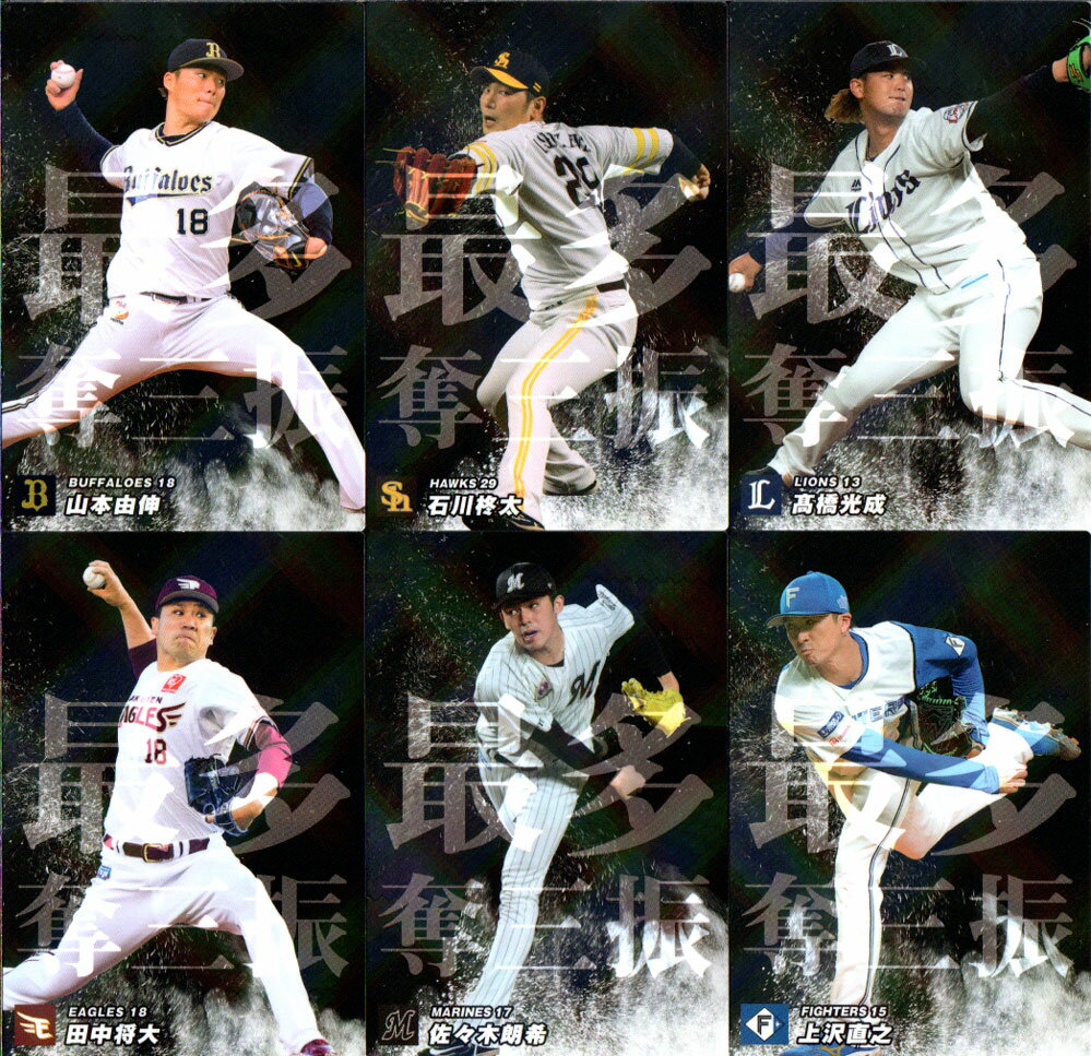 カルビー2023 プロ野球チップス WEB限定カード(チーム最多奪三振カード・チーム盗塁王カード)