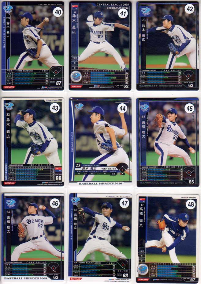 Other - KONAMI BASEBALL HEROES 150円カード(中日ドラゴンズ No.3)