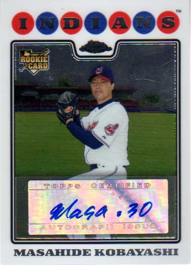 2008年Topps社発売のカードより出る小林雅英のメジャーリーグでの直筆サイン入りのルーキーカード小林雅英　カードNo．233　