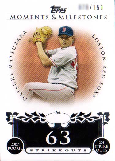 松坂大輔 2008 Topps Moment & Milestones 63 S