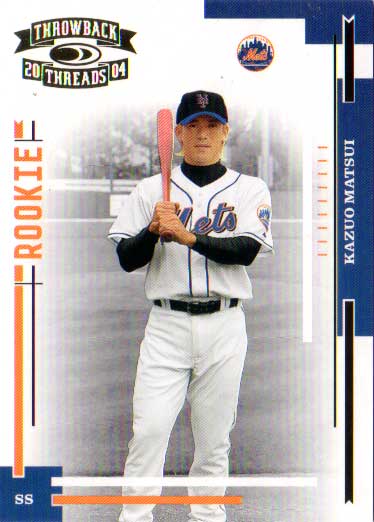 松井稼頭央 2004 Donruss Throwback Threads Rookie Card /1000 Kazuo Matsui