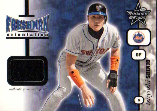 乐天商城 - 新庄剛志 2001 Donruus Leaf Rookie & Stars Jersey Card Tsuyoshi Shinjo