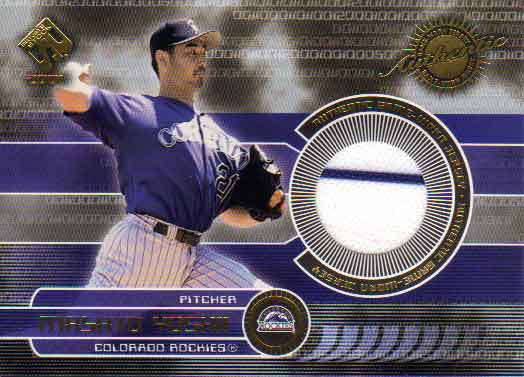 吉井理人 2001 Pacific Authentic Game Jersey Card Masato Yoshii