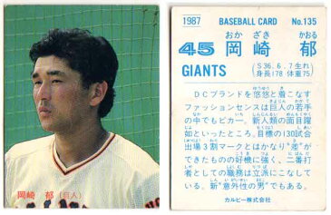カルビー1987 プロ野球チップス No.135 岡崎郁(B)